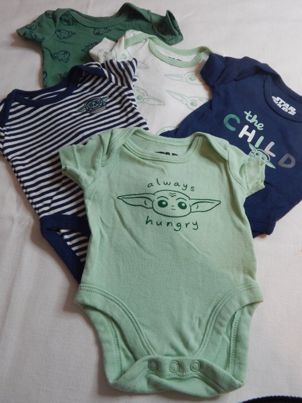 STAR WARS The Mandalorian 5 Pack Short Sleeve Baby Bodysuits Preemie Bundle